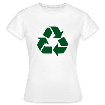 Recyclage - T-shirt Femme - blanc - Devant - AI Model Female 172 dark (172cm)