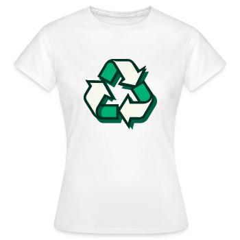 Recyclage - T-shirt Femme - blanc - Devant - AI Model Female 172 dark (172cm)