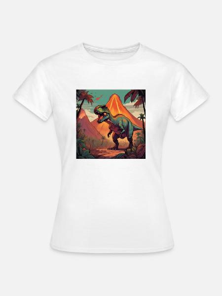 T-Rex Dinosaurier Dinosaur - Frauen T-Shirt - Weiß