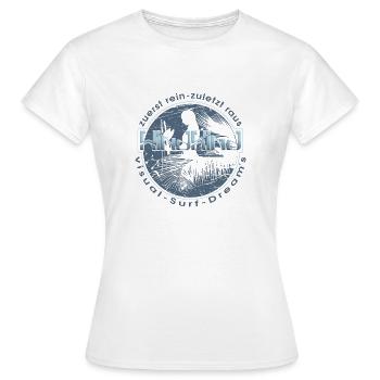 Rêve de surf visuel - T-shirt Femme - blanc - Devant - AI Model Female 172 dark (172cm)