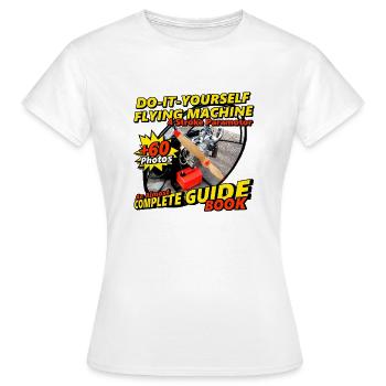 D.I.Y. Flying Machine - Promo du livre - T-shirt Femme - blanc - Devant - AI Model Female 172 dark (172cm)