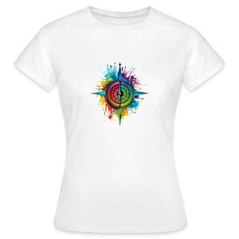 Compass - Women's T-Shirt - white - Front - AI Model Female 172 dark (172cm)