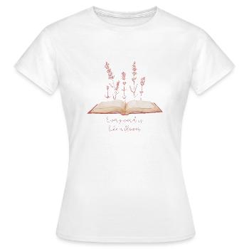 Every word is like a flower - Frauen T-Shirt - Weiß - Vorne - AI Model Female 172 dark (172cm)