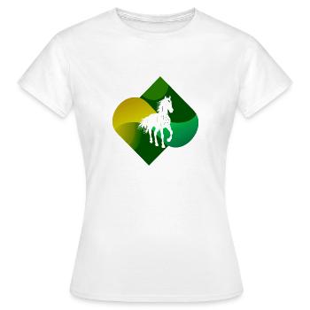 Pferde Ponyhof - Frauen T-Shirt - Weiß - Vorne - AI Model Female 172 dark (172cm)