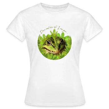 La grenouille m’embrasse prince - T-shirt Femme - blanc - Devant - AI Model Female 172 dark (172cm)
