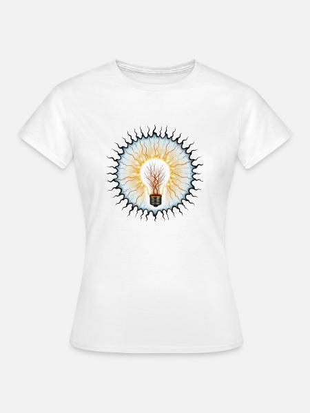 Glühbirnen-Idee - Frauen T-Shirt - Weiß