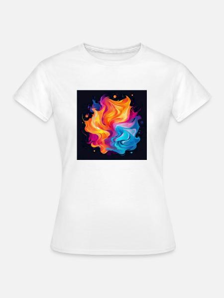Bunter Wirbel - Frauen T-Shirt - Weiß