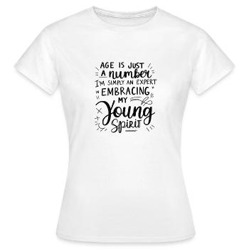 Embrassez votre jeunesse - T-shirt Femme - blanc - Devant - AI Model Female 172 dark (172cm)