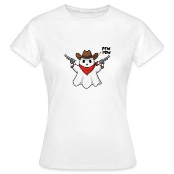 Cow-boy fantôme - T-shirt Femme - blanc - Devant - AI Model Female 172 dark (172cm)