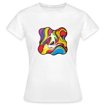 Planche de surf Surf Camp - T-shirt Femme - blanc - Devant - AI Model Female 172 dark (172cm)