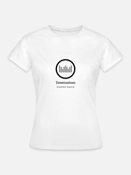 Tunetanium Logo Black Transparent - Frauen T-Shirt - Weiß