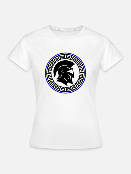 Spartaner Helm Symbol - Frauen T-Shirt - Weiß
