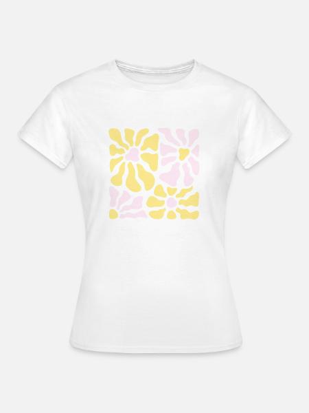 Pastel Flower Power - Frauen T-Shirt - Weiß