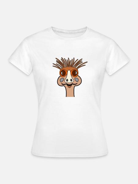 Vogel Strauss - Frauen T-Shirt - Weiß