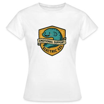 Emotional Support Electric Eel - Women's T-Shirt - white - Front - AI Model Female 172 dark (172cm)