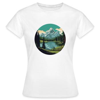 Lac des Quatre-Cantons - T-shirt Femme - blanc - Devant - AI Model Female 172 dark (172cm)