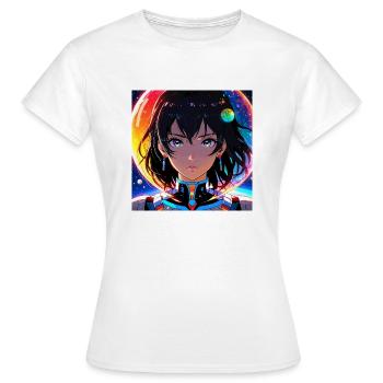 Fantastic Girl in Space - Women's T-Shirt - white - Front - AI Model Female 172 dark (172cm)