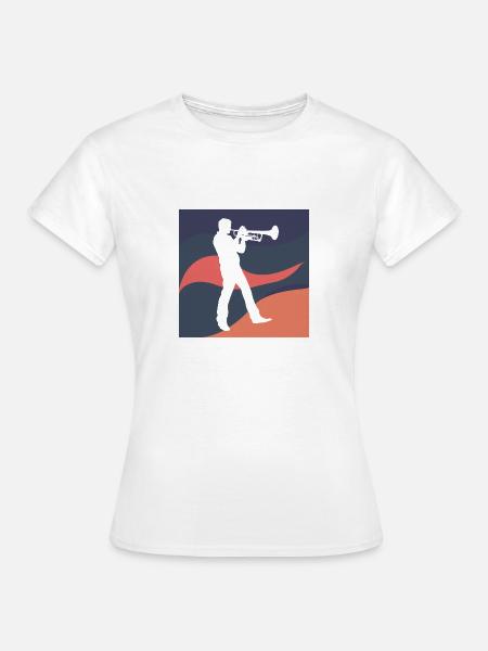 Blasinstrument - Frauen T-Shirt - Weiß
