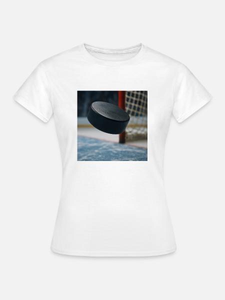 Sport - Eishockey - Frauen T-Shirt - Weiß