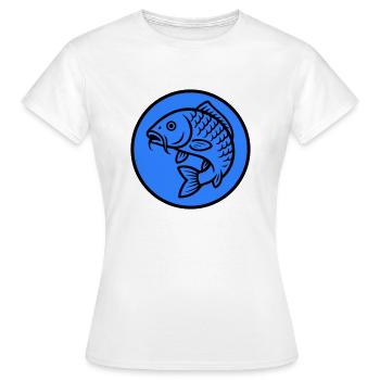 Poisson carpe - T-shirt Femme - blanc - Devant - AI Model Female 172 dark (172cm)