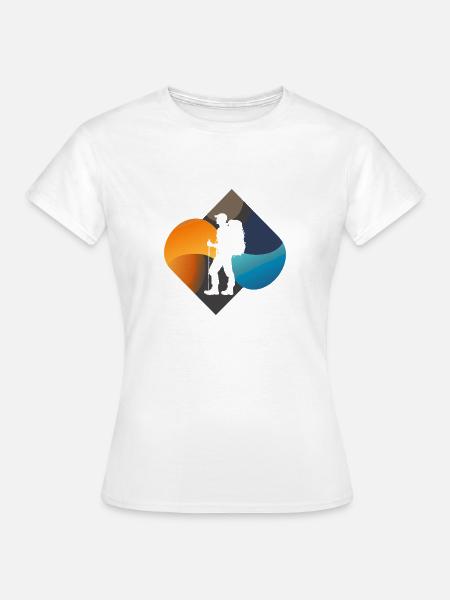 Wanderung Trekker - Frauen T-Shirt - Weiß