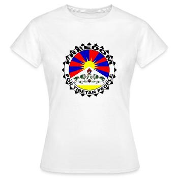 Free Tibet - Women's T-Shirt - white - Front - AI Model Female 172 dark (172cm)