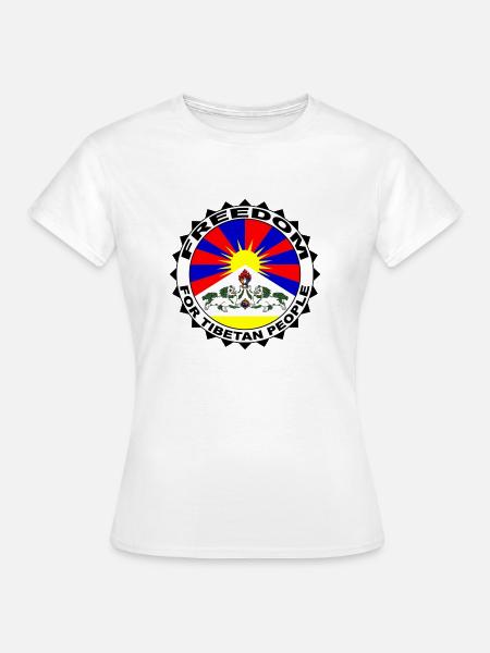 Free Tibet - Frauen T-Shirt - Weiß