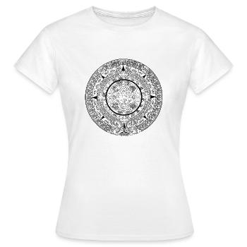 Calendrier Maya - T-shirt Femme - blanc - Devant - AI Model Female 172 dark (172cm)