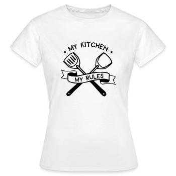 Ma cuisine Mes règles - T-shirt Femme - blanc - Devant - AI Model Female 172 dark (172cm)