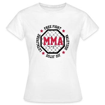 MMA - Frauen T-Shirt - Weiß - Vorne - AI Model Female 172 dark (172cm)