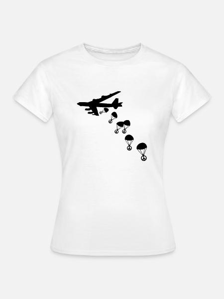 Peace B52-Bomber - Frauen T-Shirt - Weiß
