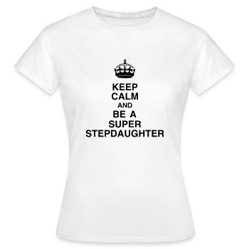 belle-fille / beau-fils / beau fils / belle fille - T-shirt Femme - blanc - Devant - AI Model Female 172 dark (172cm)