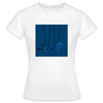 Prêt pour ton amour - T-shirt Femme - blanc - Devant - AI Model Female 172 dark (172cm)