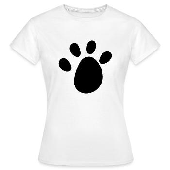 Patte animale - T-shirt Femme - blanc - Devant - AI Model Female 172 dark (172cm)