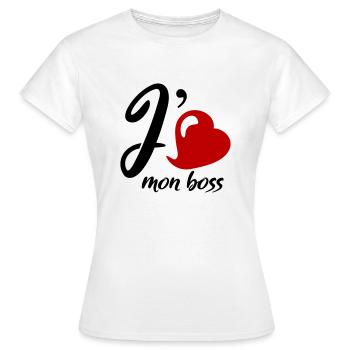 Amour bosse - T-shirt Femme - blanc - Devant - AI Model Female 172 dark (172cm)