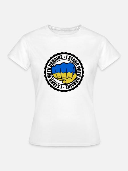 I Stand Ukraine - Frauen T-Shirt - Weiß