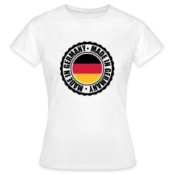 Fabriqué en Allemagne - T-shirt Femme - blanc - Devant - AI Model Female 172 dark (172cm)
