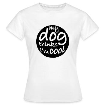 Le chien pense dans la fraîcheur - T-shirt Femme - blanc - Devant - AI Model Female 172 dark (172cm)