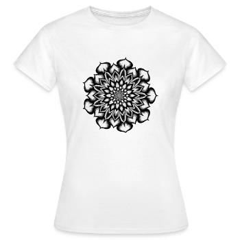 Mandala - Frauen T-Shirt - Weiß - Vorne - AI Model Female 172 dark (172cm)