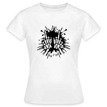Horreur Stinky Finger Splash of Color Doigt d’honneur - T-shirt Femme - blanc - Devant - AI Model Female 172 dark (172cm)