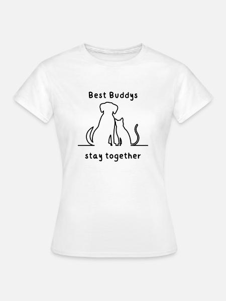 Best Buddys stay together - Frauen T-Shirt - Weiß