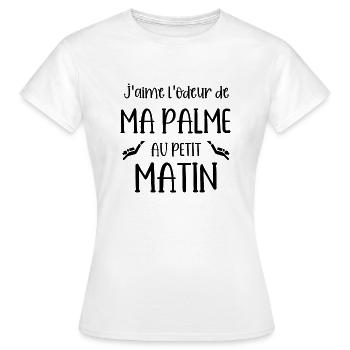 ma palme - T-shirt Femme - blanc - Devant - AI Model Female 172 dark (172cm)