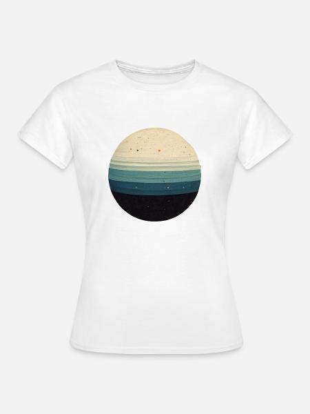 Minimalistischer Planet - Frauen T-Shirt - Weiß