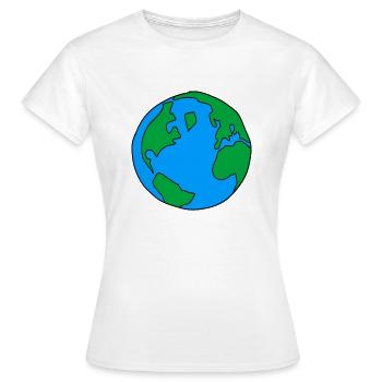 Terre - T-shirt Femme - blanc - Devant - AI Model Female 172 dark (172cm)