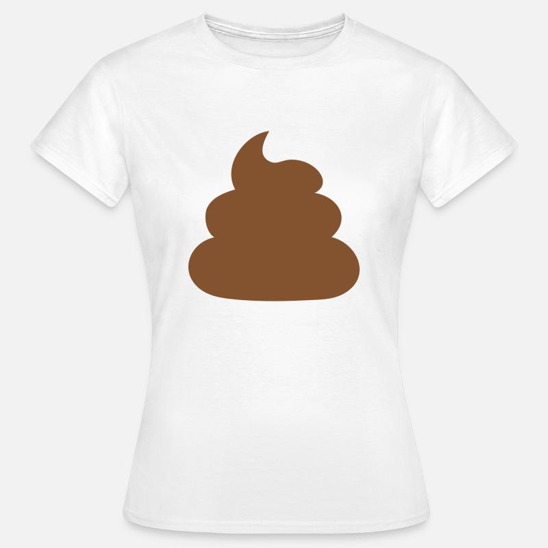 Symbol shit pile disgusting - Women's T-Shirt - white