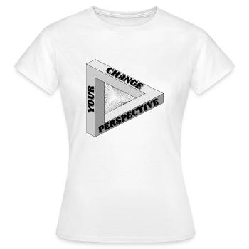 CHANGE Trans - Frauen T-Shirt - Weiß - Vorne - AI Model Female 172 dark (172cm)