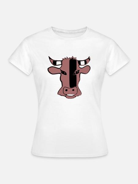Stilisierter Kuhkopf - Frauen T-Shirt - Weiß