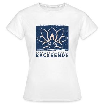Yoga, respiration, méditation, détente, position du lotus - T-shirt Femme - blanc - Devant - AI Model Female 172 dark (172cm)