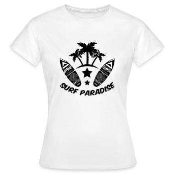 surf paradise - Frauen T-Shirt - Weiß - Vorne - AI Model Female 172 dark (172cm)