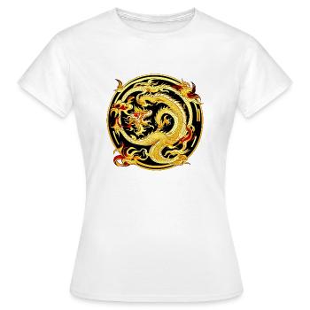 Dragon chinois - T-shirt Femme - blanc - Devant - AI Model Female 172 dark (172cm)